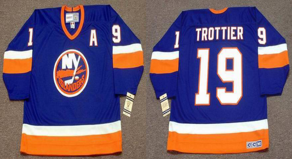 2019 Men New York Islanders #19 Trottier blue CCM NHL jersey